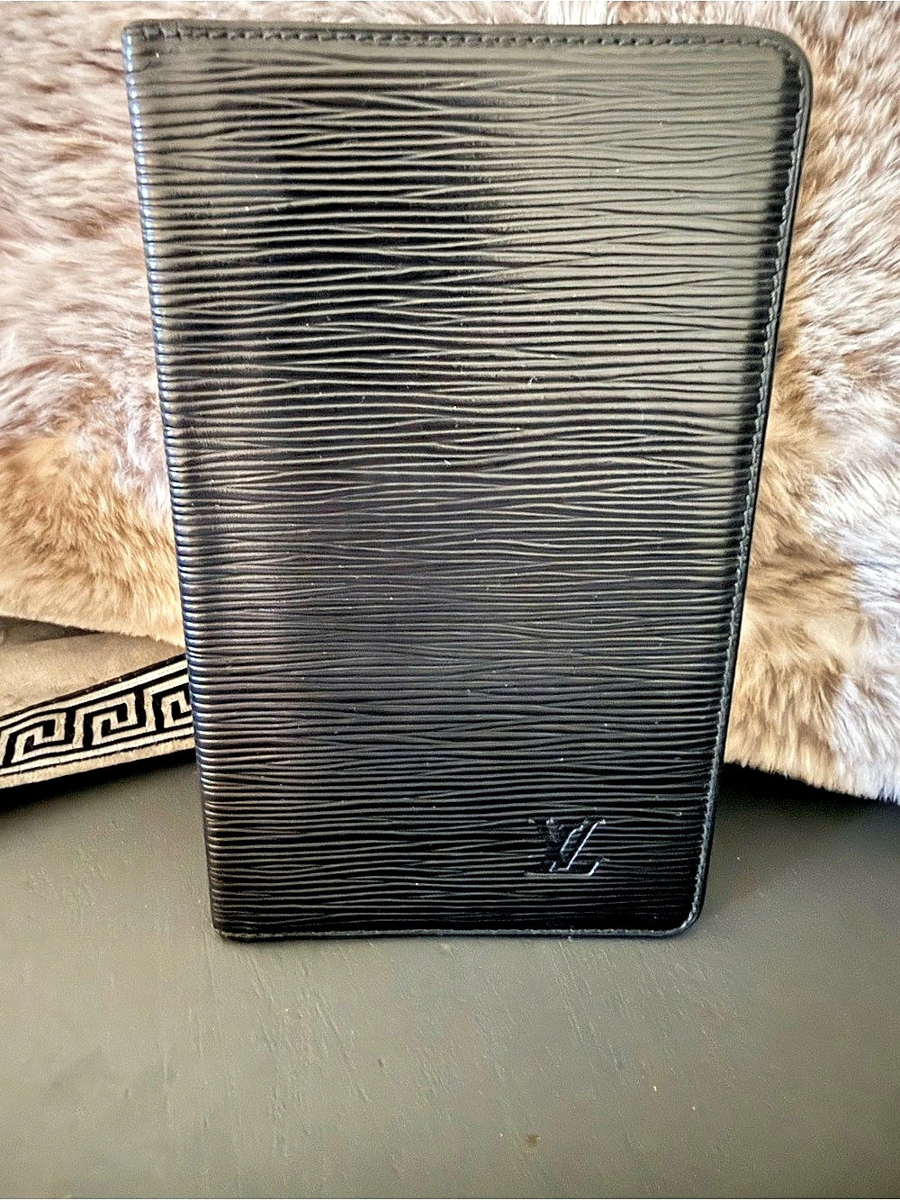 Louis Vuitton Epi Leather Long Vertical Wallet Black